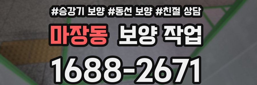 마장동 보양 작업