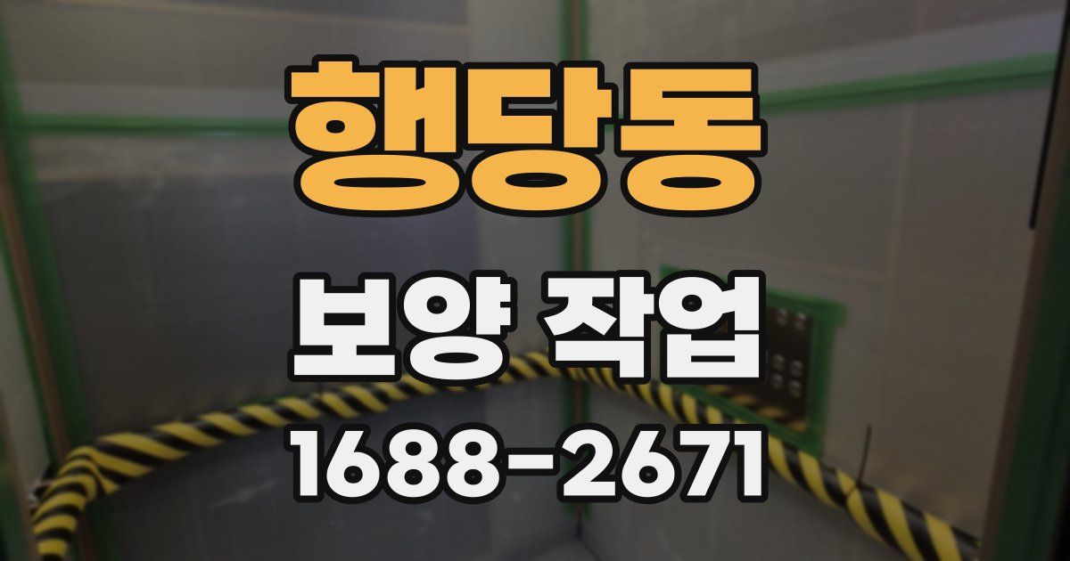행당동 보양 작업