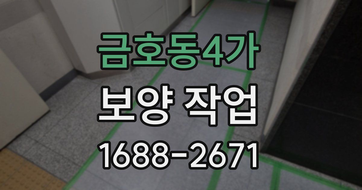 금호동4가 보양 작업