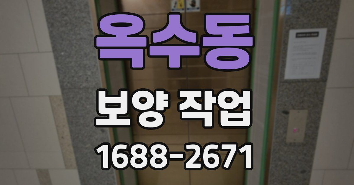 옥수동 보양 작업