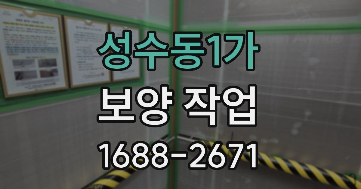 성수동1가 보양 작업