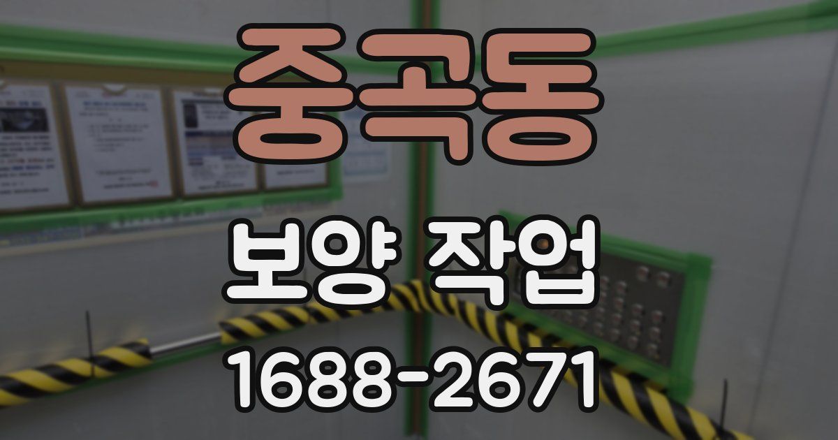 중곡동 보양 작업