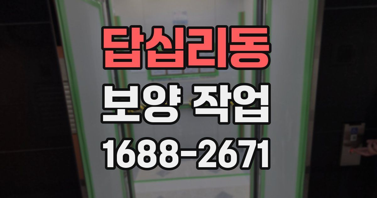 답십리동 보양 작업