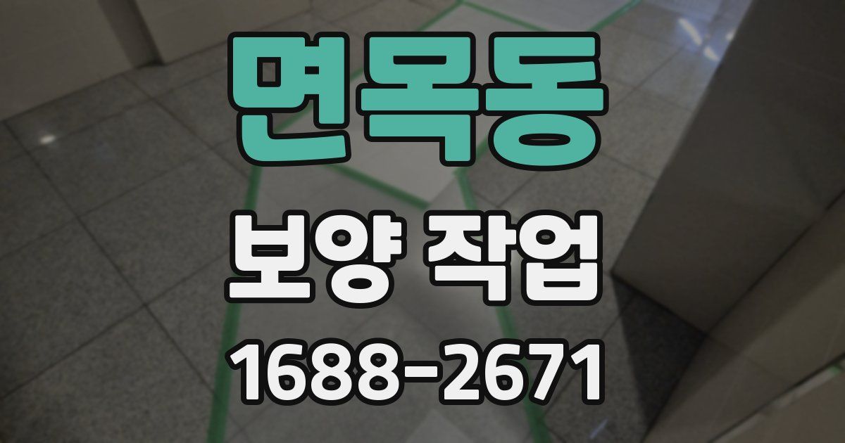 면목동 보양 작업
