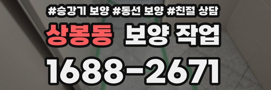 상봉동 보양 작업