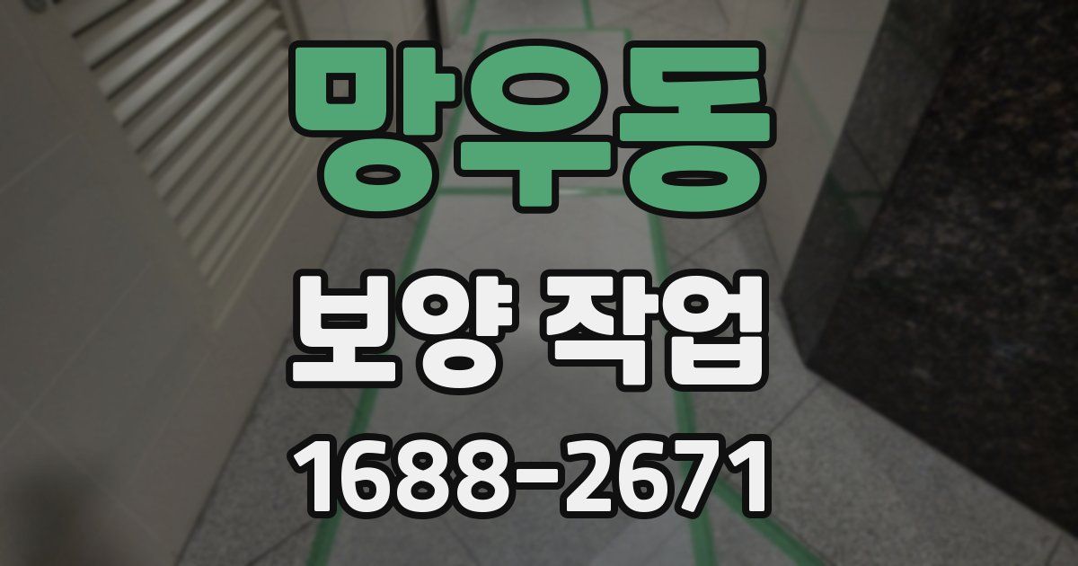 망우동 보양 작업