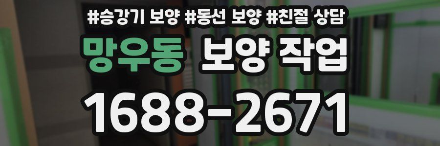 망우동 보양 작업
