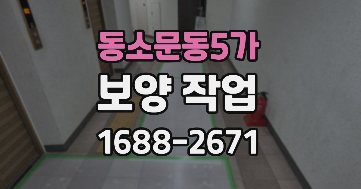 동소문동5가 보양 작업