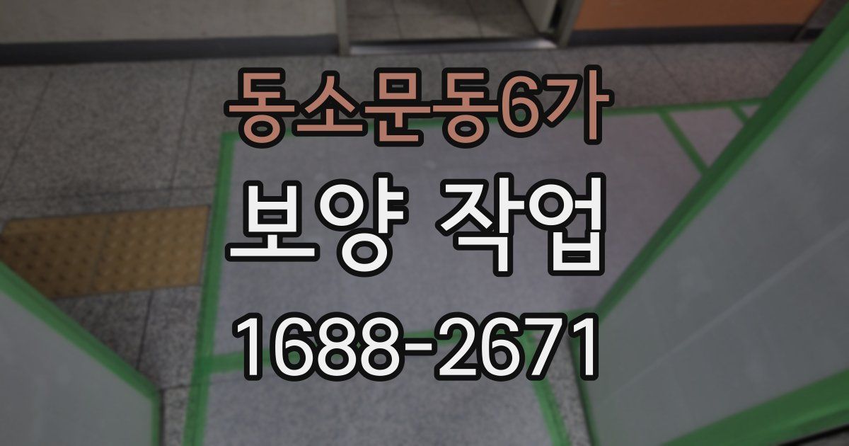 동소문동6가 보양 작업