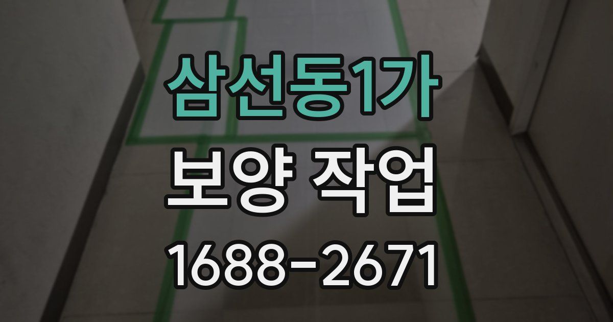 삼선동1가 보양 작업