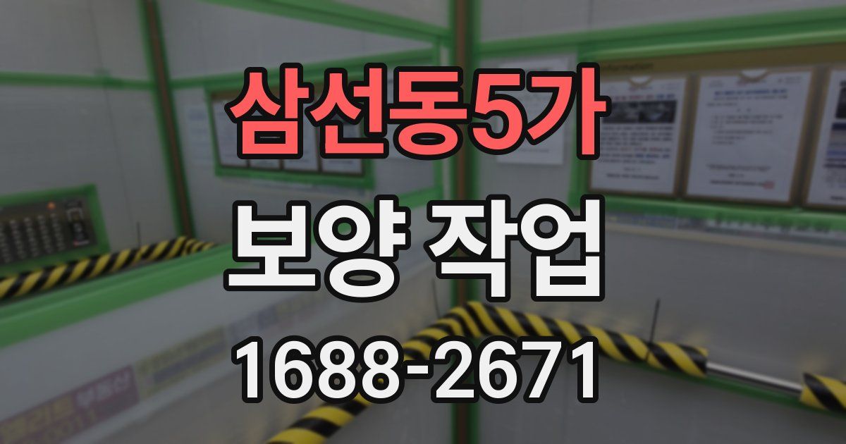 삼선동5가 보양 작업
