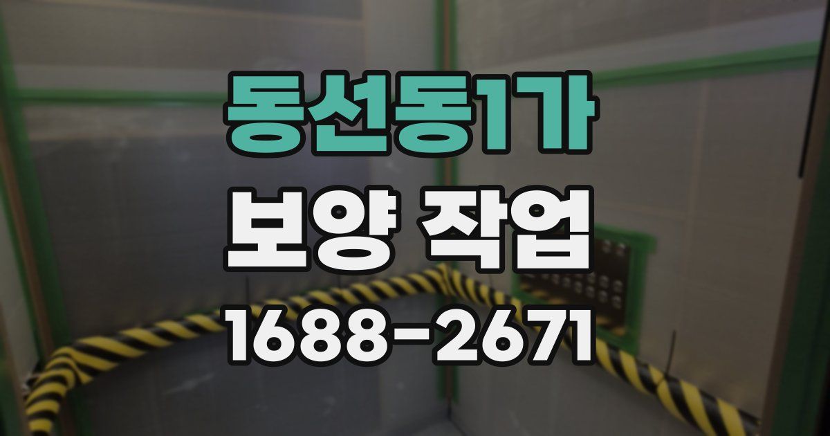 동선동1가 보양 작업
