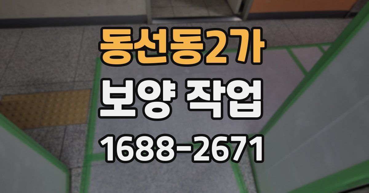 동선동2가 보양 작업