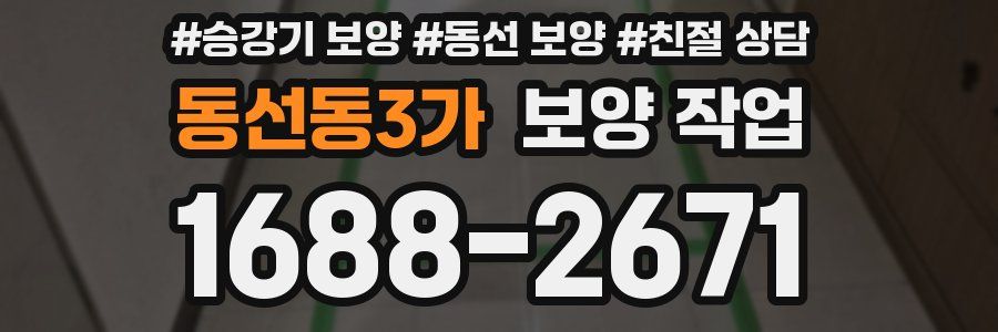 동선동3가 보양 작업