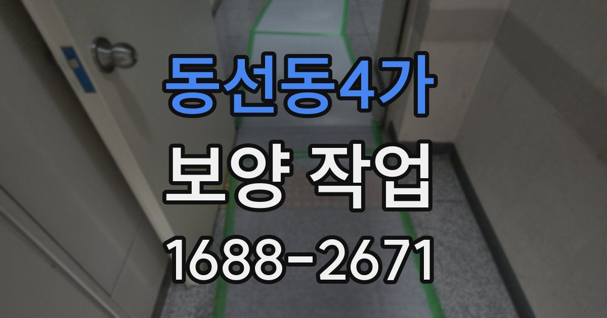 동선동4가 보양 작업