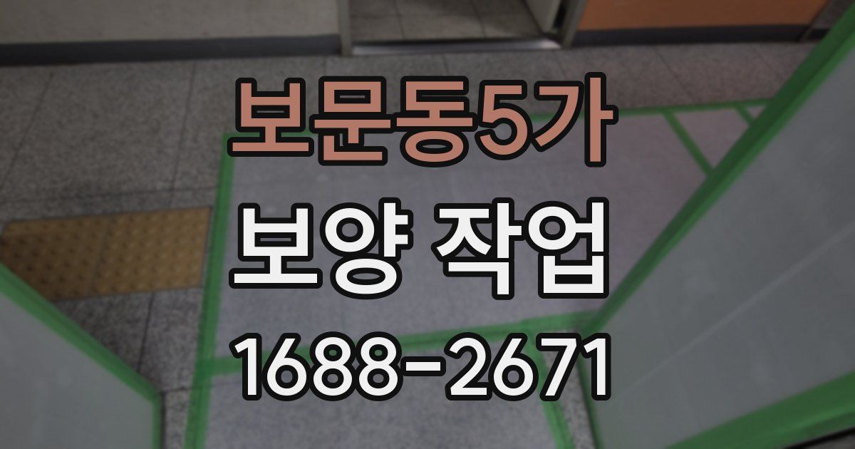 보문동5가 보양 작업