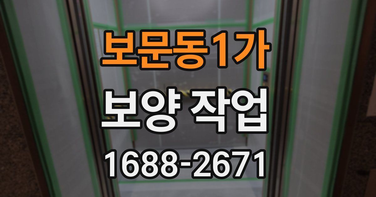 보문동1가 보양 작업