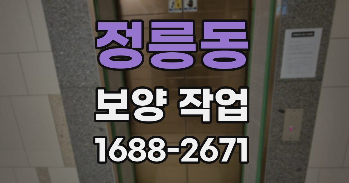 정릉동 보양 작업