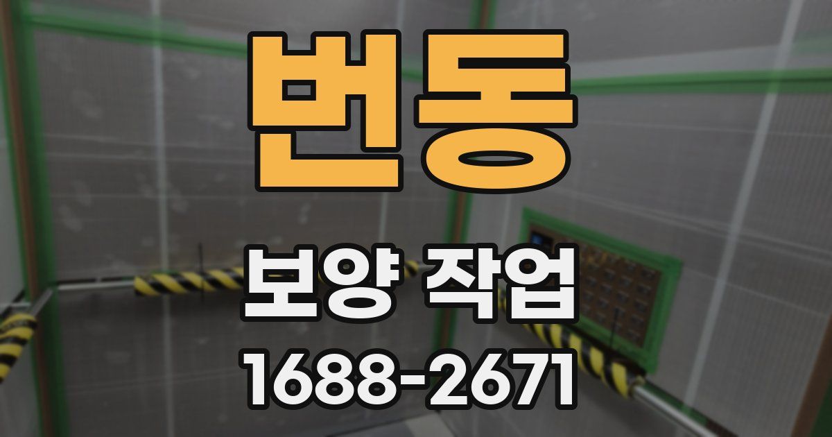 번동 보양 작업