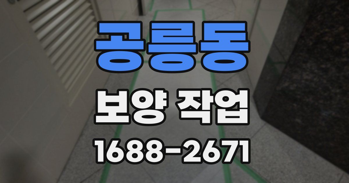 공릉동 보양 작업