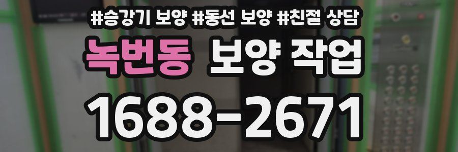 녹번동 보양 작업
