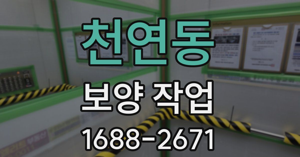 천연동 보양 작업