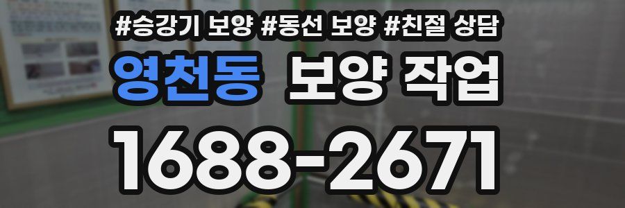 영천동 보양 작업