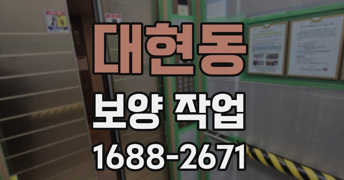 대현동 보양 작업