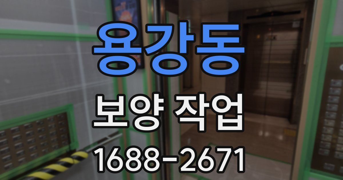 용강동 보양 작업