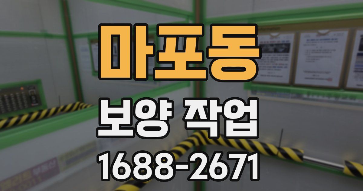 마포동 보양 작업