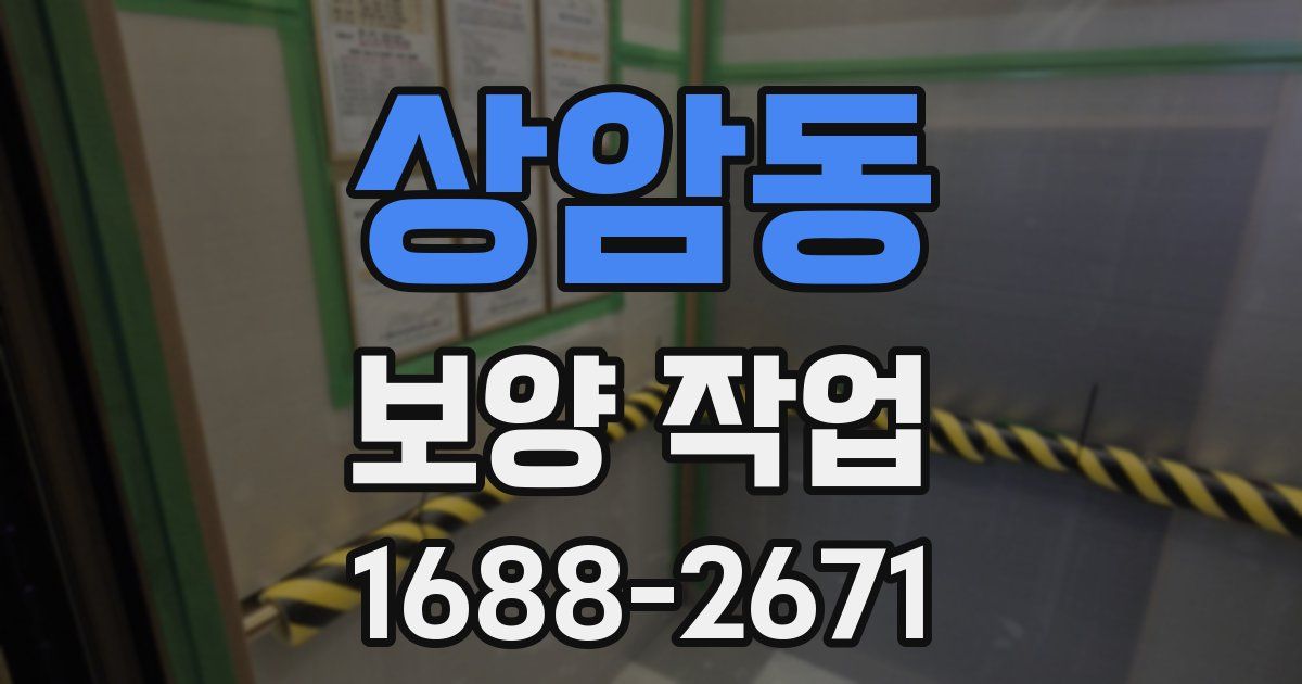 상암동 보양 작업