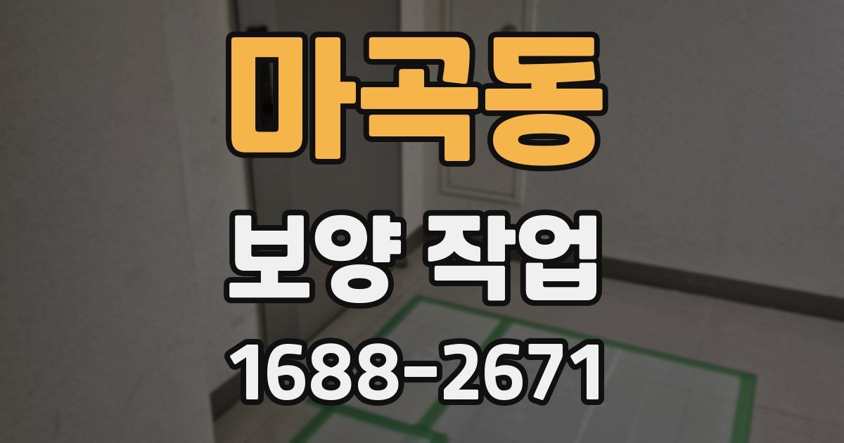 마곡동 보양 작업