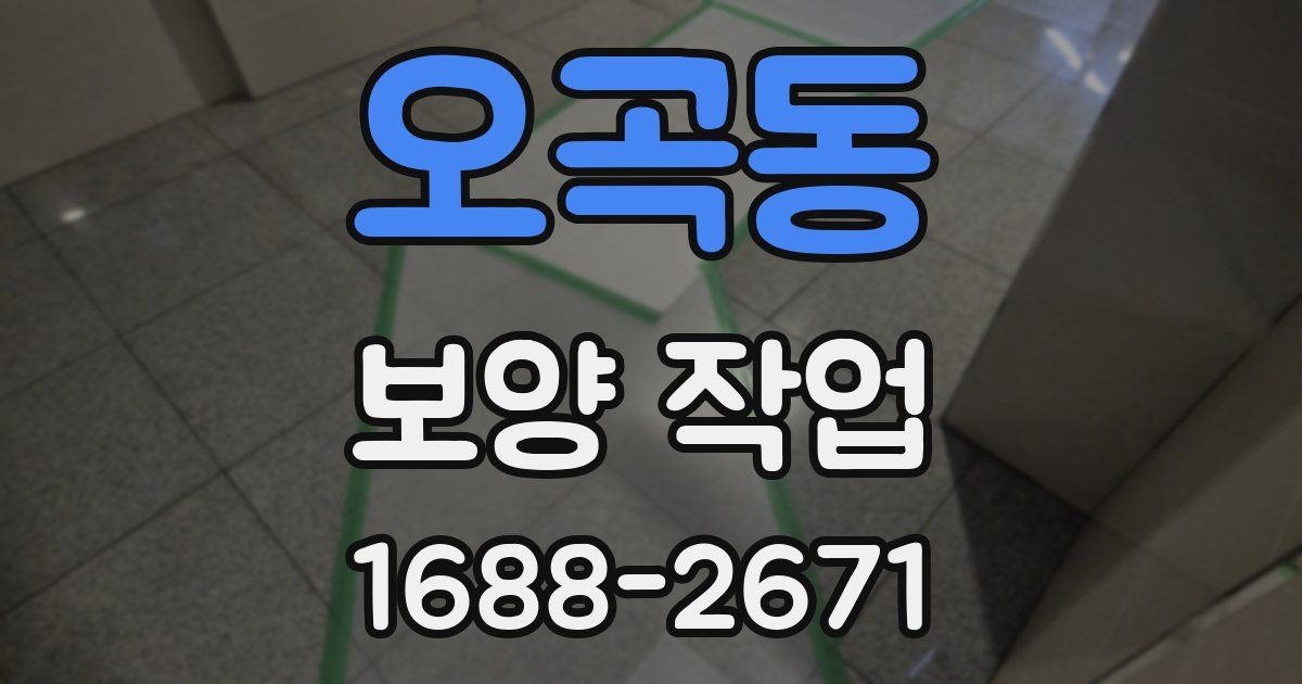 오곡동 보양 작업