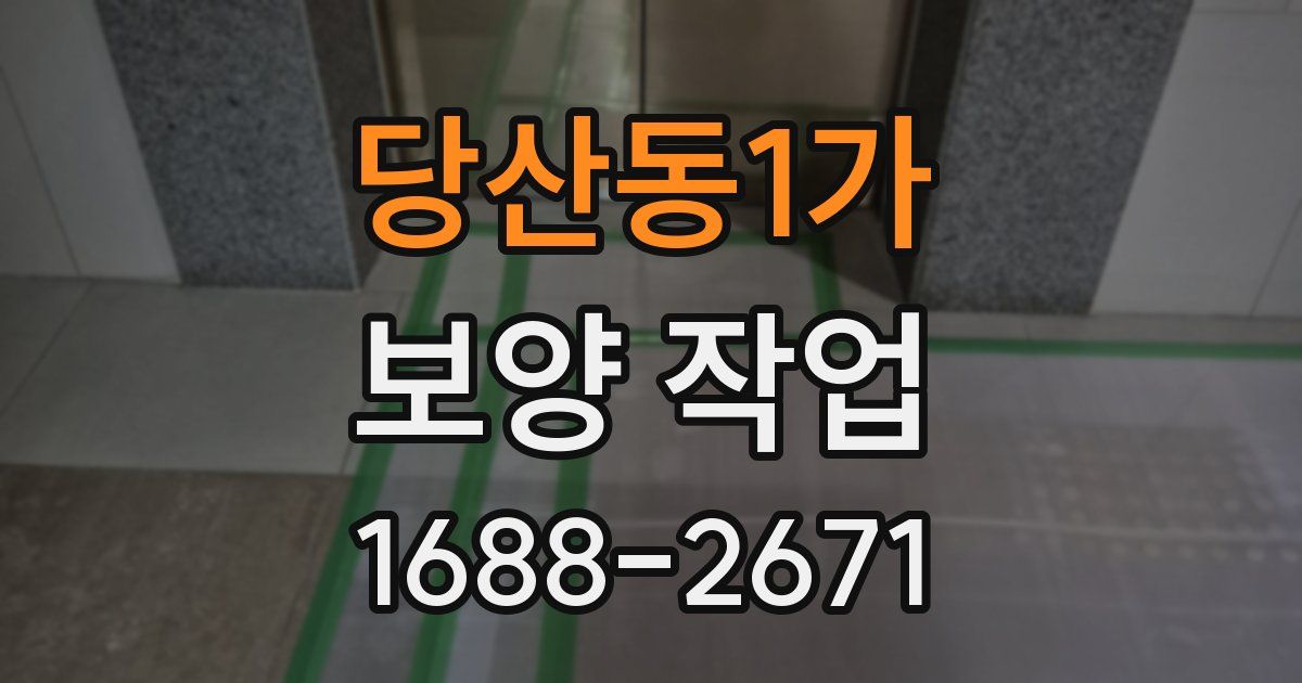 당산동1가 보양 작업