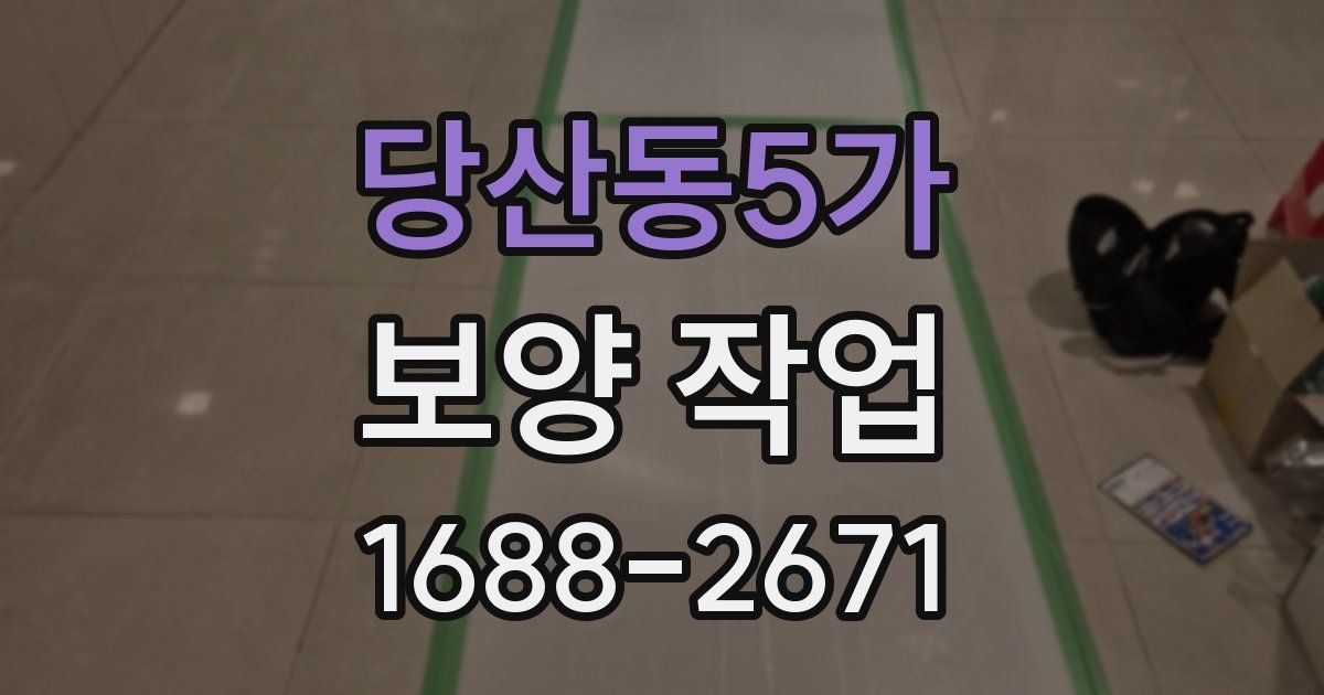 당산동5가 보양 작업