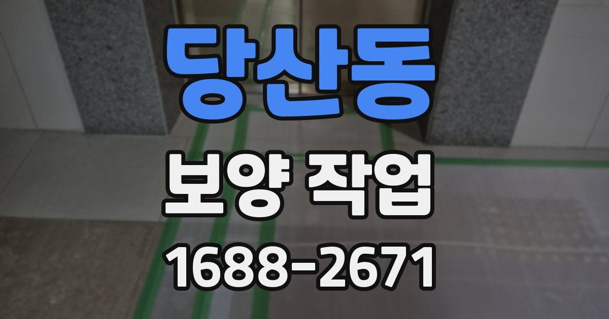 당산동 보양 작업