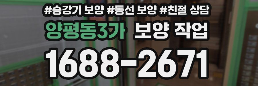 양평동3가 보양 작업