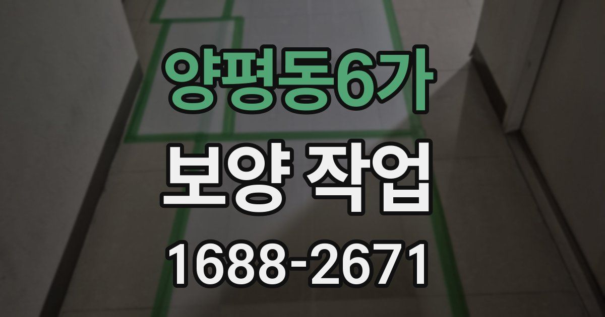양평동6가 보양 작업