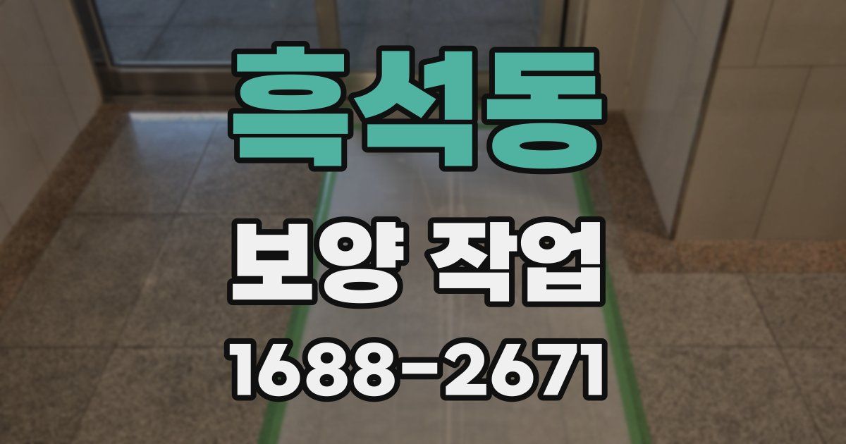 흑석동 보양 작업
