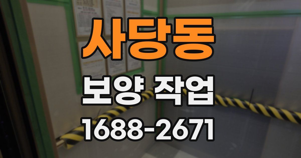사당동 보양 작업
