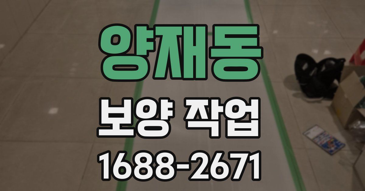 양재동 보양 작업