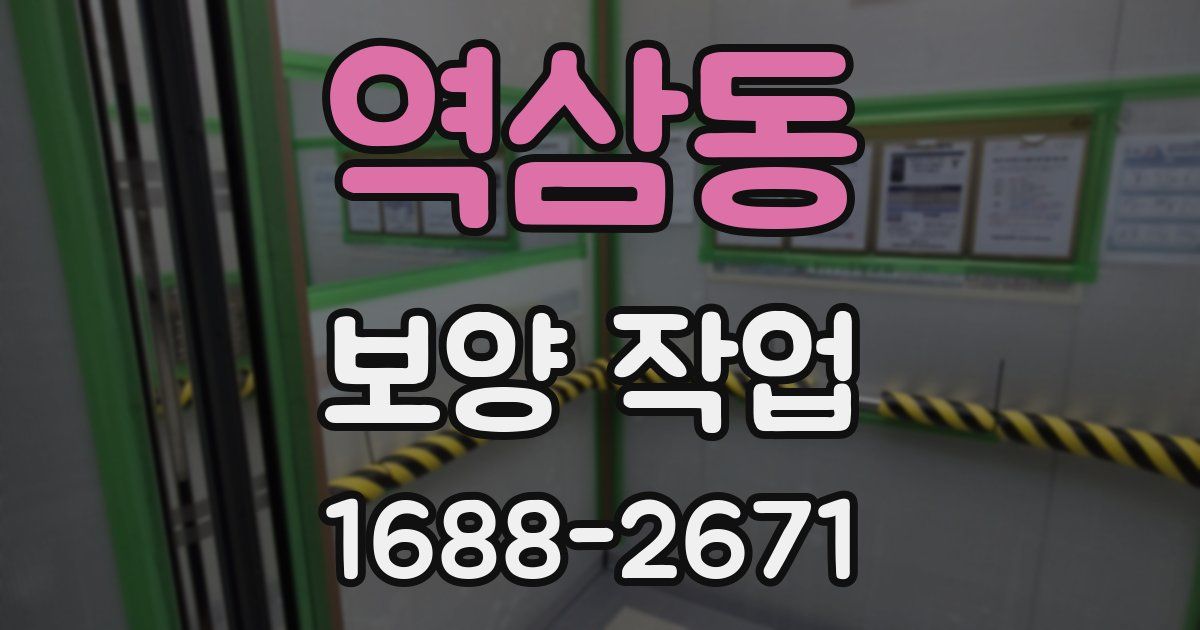 역삼동 보양 작업