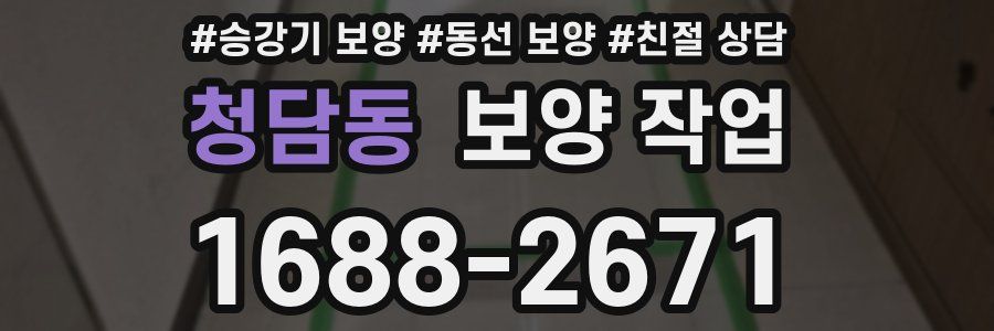 청담동 보양 작업