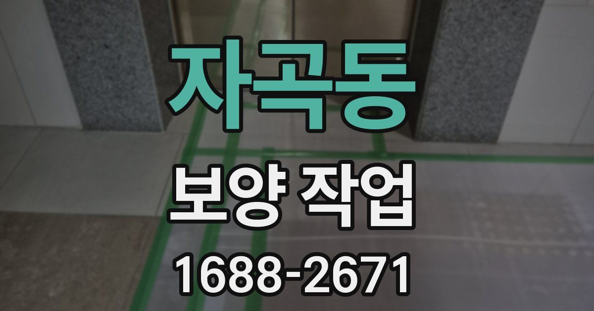 자곡동 보양 작업