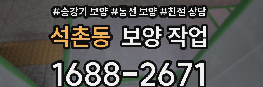 석촌동 보양 작업