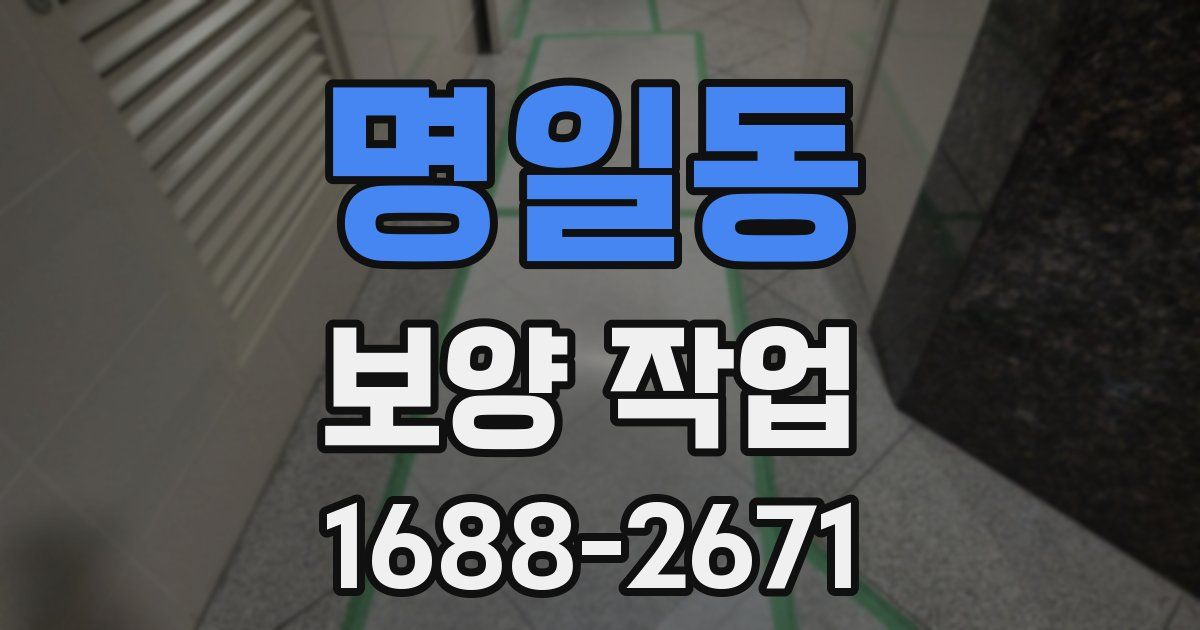 명일동 보양 작업