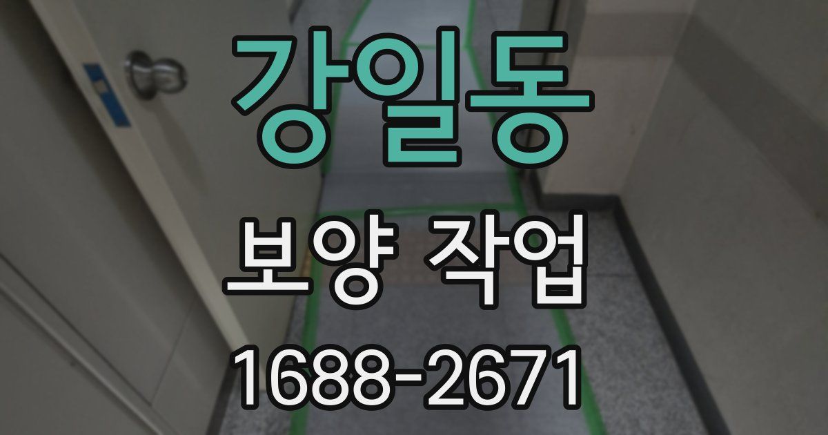 강일동 보양 작업