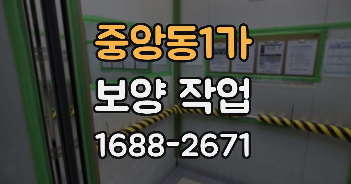 중앙동1가 보양 작업