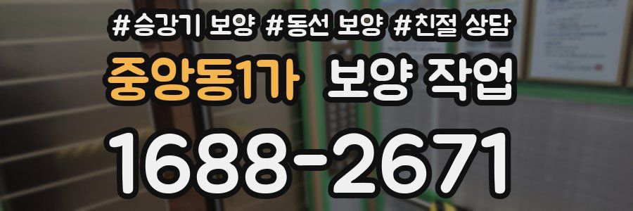 중앙동1가 보양 작업