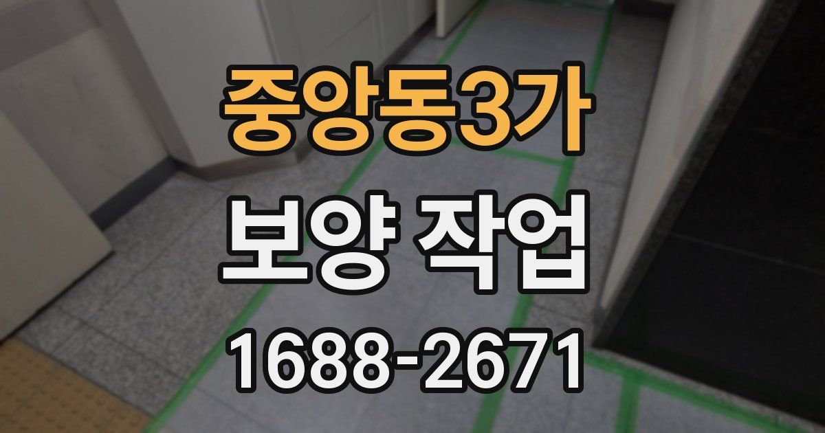 중앙동3가 보양 작업